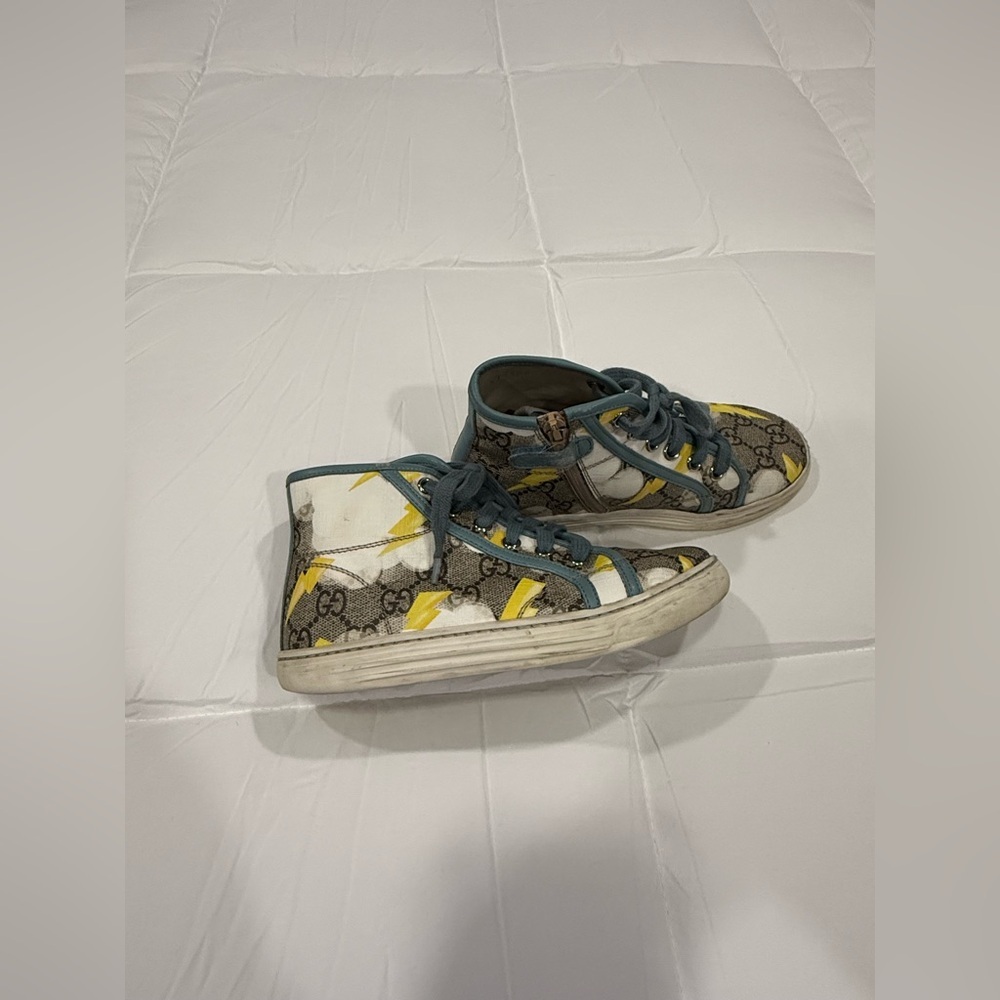 Gucci Kids Sneakers - Gray and Yellow - Picture 3 of 6